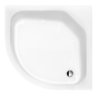 Brodzik półokrągły Besco Diper I, 80x80cm, głęboki, z siedziskiem, akrylowy, biały