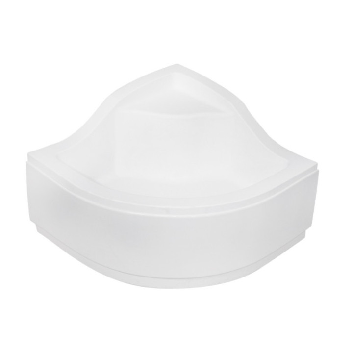 Brodzik półokrągły Besco Oliver I, 80x80cm, z podwyższonym siedziskiem, akrylowy, biały