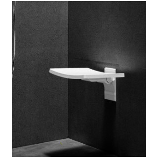 Siedzisko prysznicowe BescoActive, składane, 37x32cm, białe