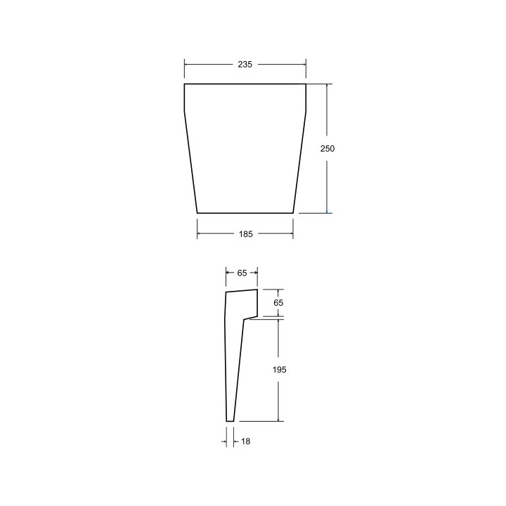 Zagłówek Besco Modern, 25x23,5cm, czarny