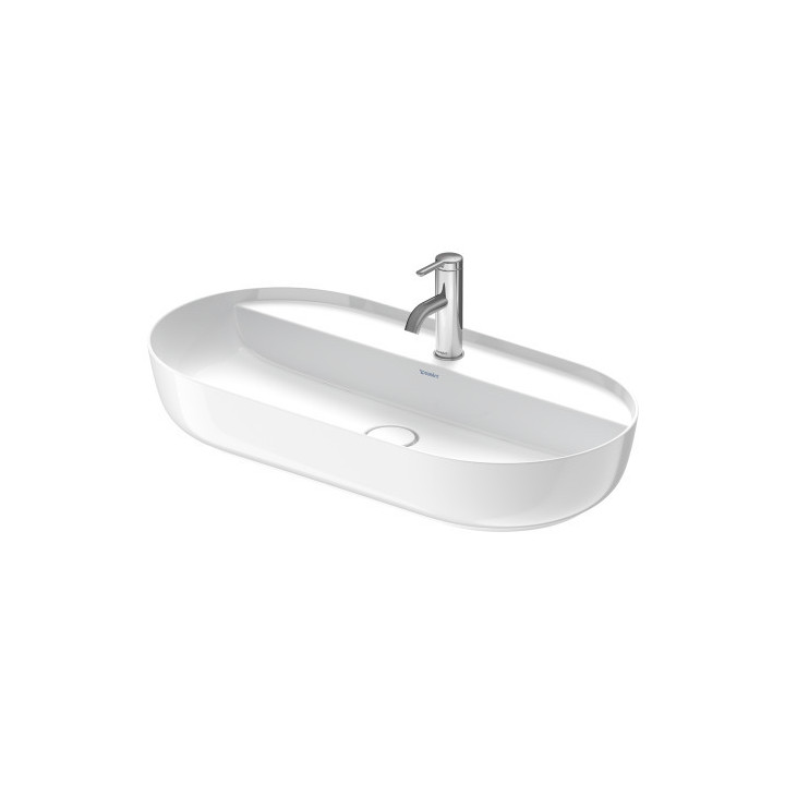 Umywalka stawiana na blat Duravit LUV, 80x40cm, bez przelewu, otwór na baterię, biała