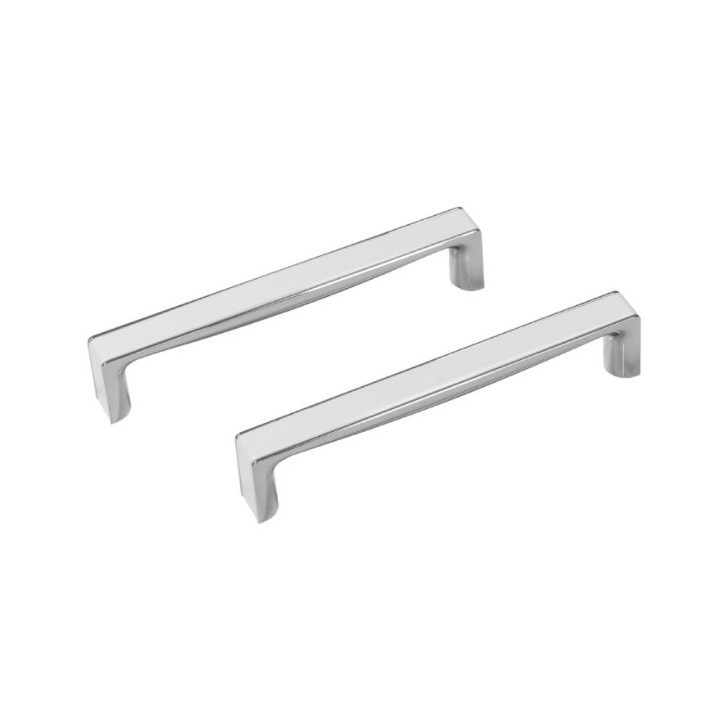 Uchwyt wannowy Besco Oxa, 17cm, chrom/biały