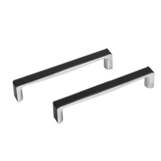 Uchwyt wannowy Besco Oxa, 17cm, chrom/biały