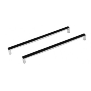 Uchwyt wannowy Besco Oxa, 17cm, chrom/biały