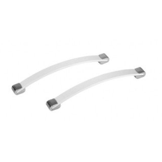 Uchwyt wannowy Besco Oxa Long, 33cm, chrom/biały