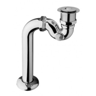 Syfon wannowy retro Besco, z przelewem, chrom