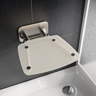 Siedzisko prysznicowe Ravak OVO-P II Clear, 41x35cm, składane, nierdzewny