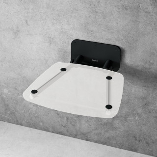 Siedzisko prysznicowe Ravak OVO-P II Clear, 41x35cm, składane, nierdzewny