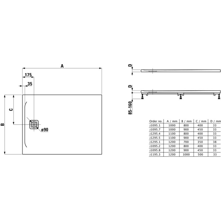 Brodzik kwadratowy Laufen Pro Marbond, 90x90cm, ultrapłaski, biały