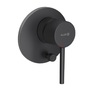 Bateria podtynkowa wannowo-natryskowa (z małymi rozetami) Kludi BOZZ, czarny mat