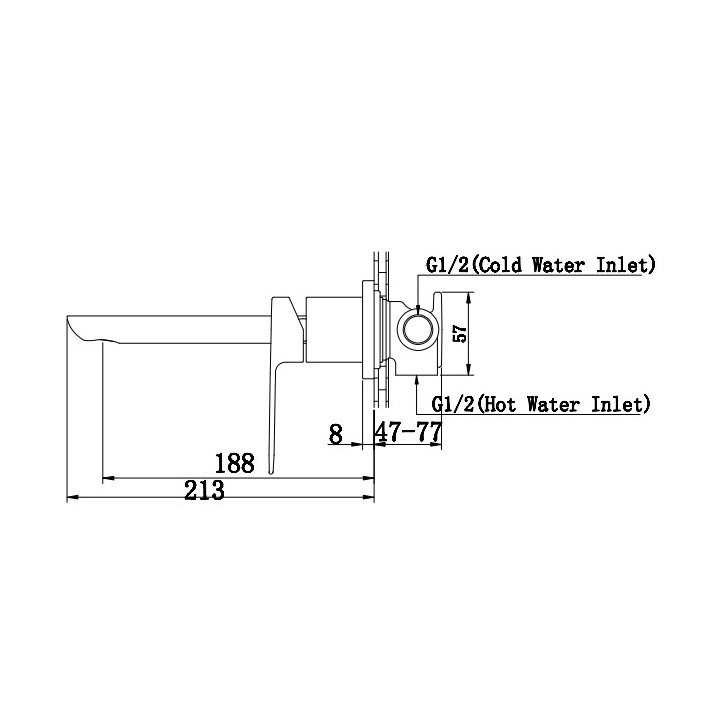 Bateria umywalkowa Kohlman Proxima, stojąca, wysokość 286mm, chrom