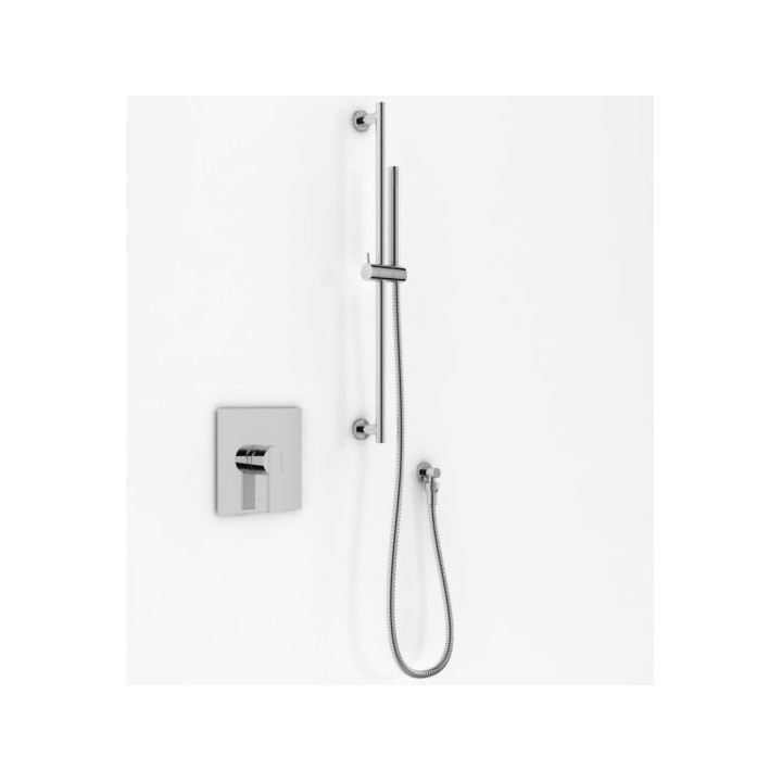 Zestaw prysznicowy Kohlman Proxima, podtynkowy, 1 wyjście wody, z relingiem, chrom