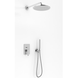 Zestaw prysznicowy Kohlman Gixs, podtynkowy, okrągła deszczownica 20cm, chrom