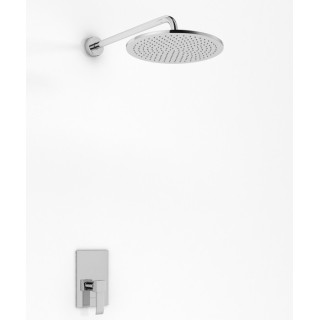 Zestaw prysznicowy Kohlman Axis, podtynkowy, okrągła deszczownica 20cm, 2 wyjścia wody, chrom