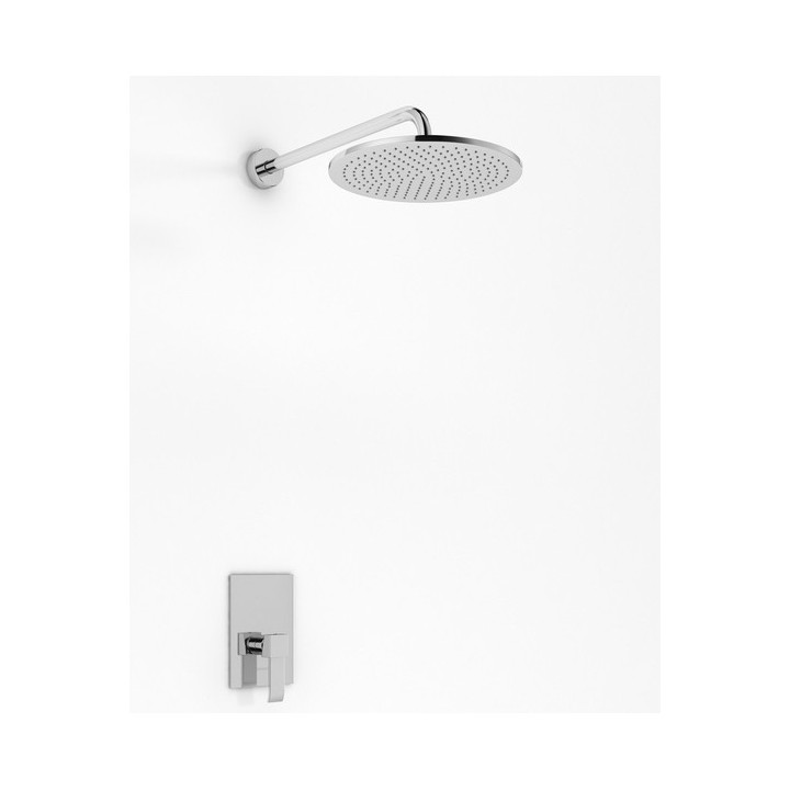 Zestaw prysznicowy Kohlman Axis, podtynkowy, okrągła deszczownica 20cm, 2 wyjścia wody, chrom