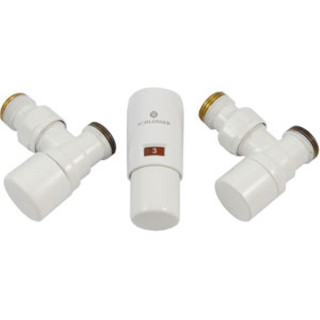 Zestaw łazienkowy, termostatyczny Schlosser Exclusive Mini osiowo prawy - biały