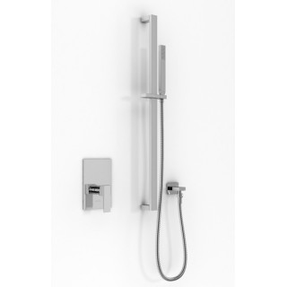 Zestaw prysznicowy Kohlman Axis, podtynkowy, 1 wyjście wody, z relingiem, chrom