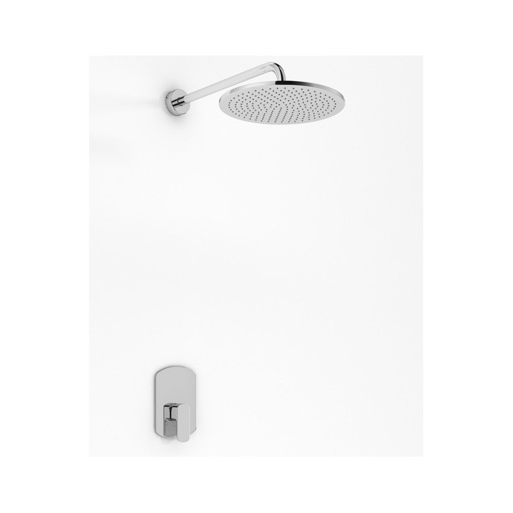 Zestaw wannowy Kohlman Foxal, podtynkowy, okrągła deszczownica 20cm, 3 wyjścia wody, chrom