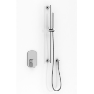 Zestaw prysznicowy Kohlman Excelent, podtynkowy, 1 wyjście wody, z relingiem, chrom