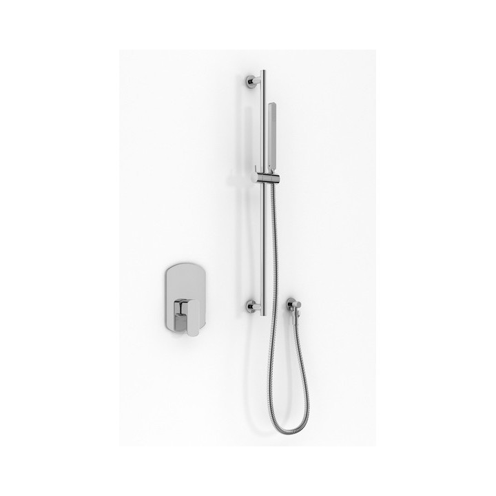 Zestaw prysznicowy Kohlman Excelent, podtynkowy, 1 wyjście wody, z relingiem, chrom