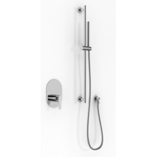 Zestaw prysznicowy Kohlman Saxo, podtynkowy, 1 wyjście wody, z relingiem, chrom