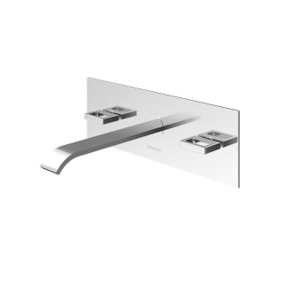 Bateria umywalkowa Kohlman Nexen, podtynkowa, 2-uchwytowa, wylewka 20cm, chrom