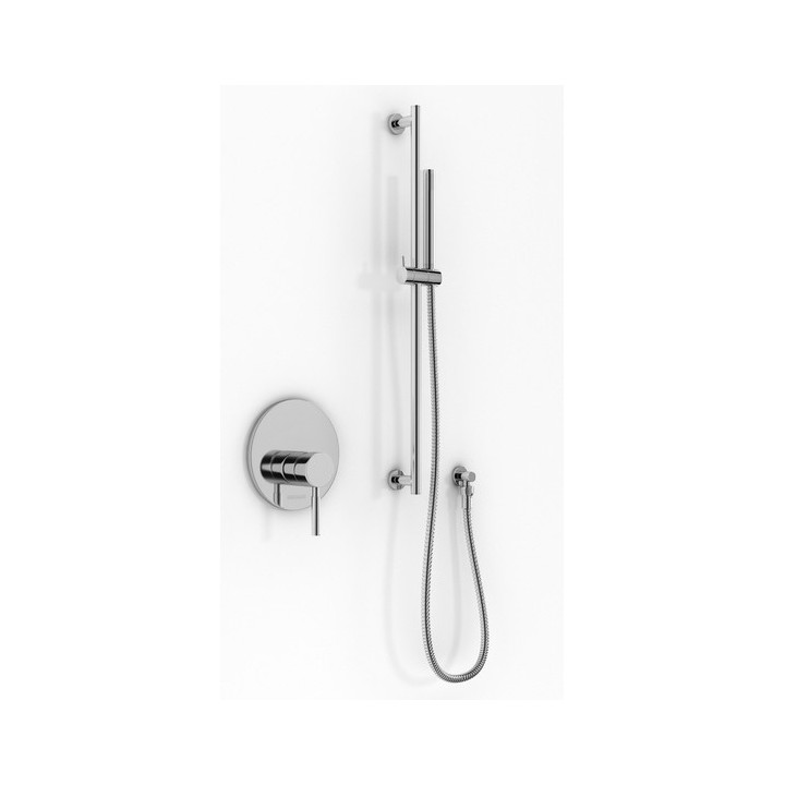 Zestaw prysznicowy Kohlman Lexis, podtynkowy, 1 wyjście wody, z relingiem, chrom