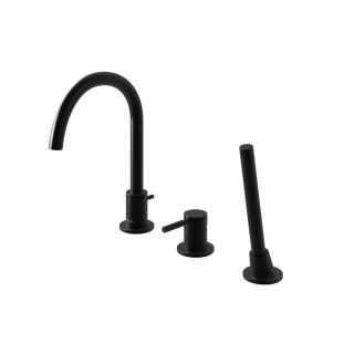 Bateria wannowa 3-otworowa Kohlman Gixs, stojąca, obracana wylewka, chrom