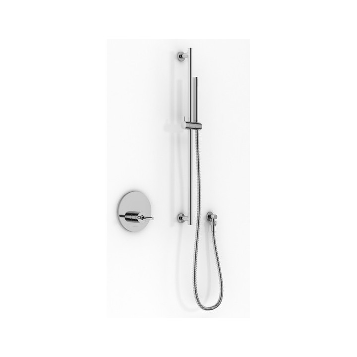Zestaw prysznicowy Kohlman Roxin, podtynkowy, 1 wyjście wody, z relingiem, chrom