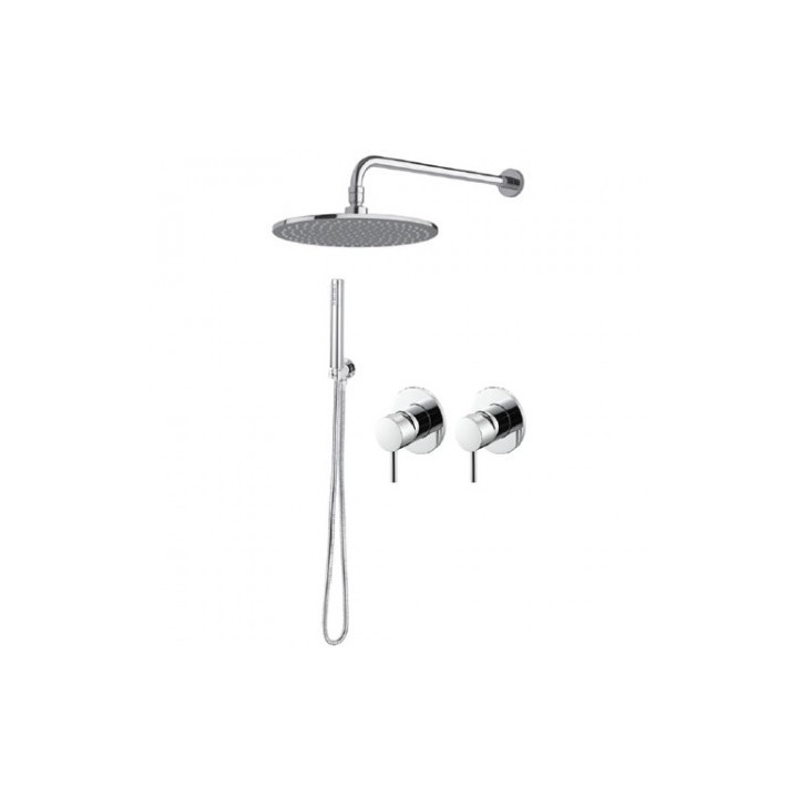 Zestaw natryskowy Vema Maira, podtynkowy, 2 wyjścia wody, deszczownica okrągła 20cm, chrom