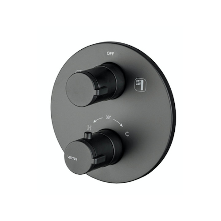 Bateria natryskowo-wannowa Vema Maira, 2 wyjścia wody, rozeta 160mm, chrom