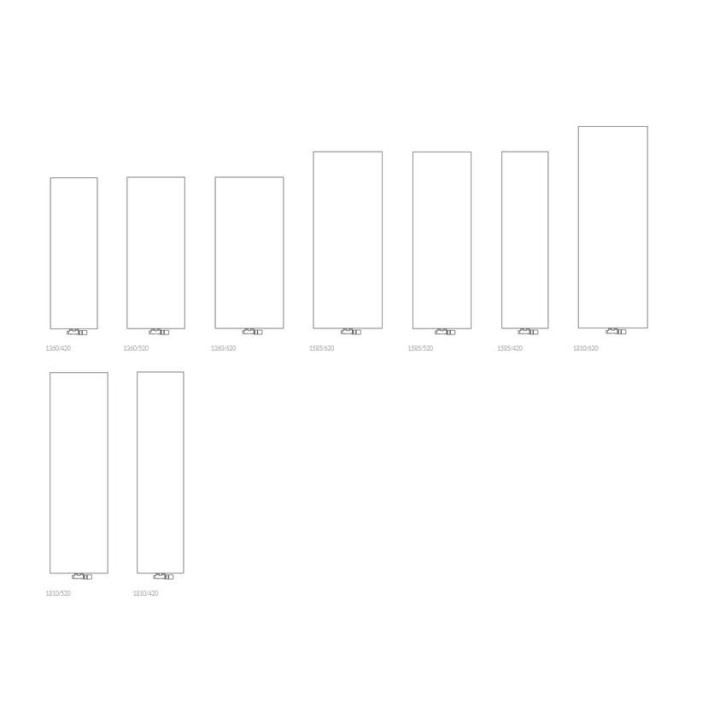 Grzejnik Terma Case 138,5x50 cm, z zestawem zaworowym i głowicą termostatyczną - biały/ kolor- sanitbuy.pl