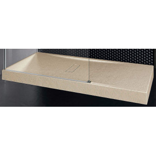 Brodzik prostokątny Novellini Custom Touch, 100x80cm, montaż na posadzce, wysokość 12cm, akryl, biały mat