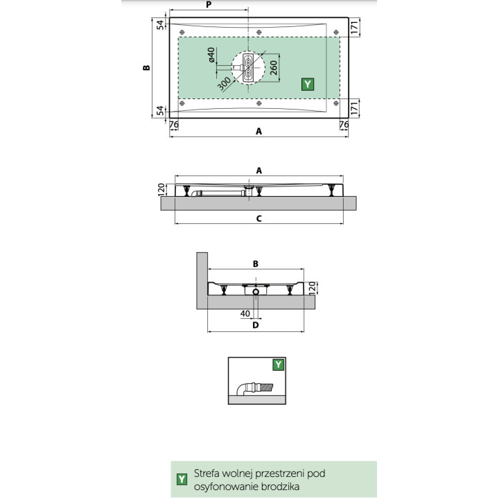 Brodzik prostokątny Novellini Custom Touch, 100x80cm, montaż na posadzce, wysokość 12cm, akryl, biały mat