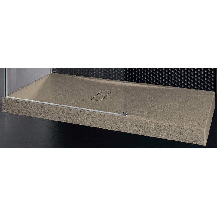 Brodzik prostokątny Novellini Custom Touch, 100x80cm, montaż na posadzce, wysokość 12cm, akryl, biały mat