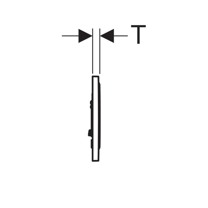 Przycisk uruchamiający Geberit Sigma10, 24,6x16,4cm, do spłukiwania z funkcją stop, stal nierdzewna, pierścień ozdobny polerowan