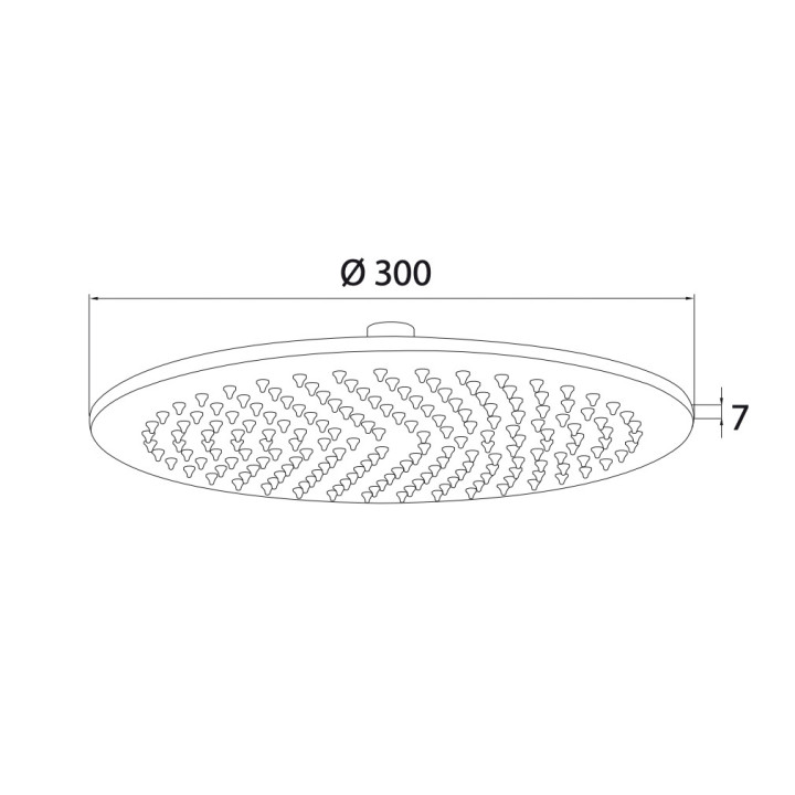 Deszczownica Giullini, okrągła, 200mm, mosiądz, grubość 7mm, czarny mat