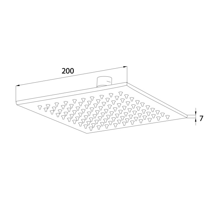 Deszczownica Giullini, okrągła, 200mm, mosiądz, grubość 7mm, czarny mat