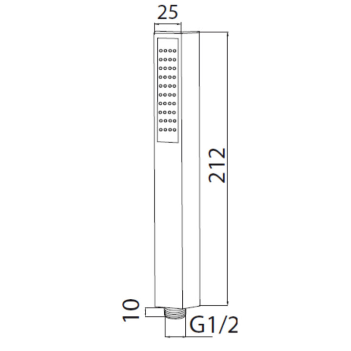 Słuchawka prysznicowa Giulini, 1-funkcyjna, okrągła, czarny mat