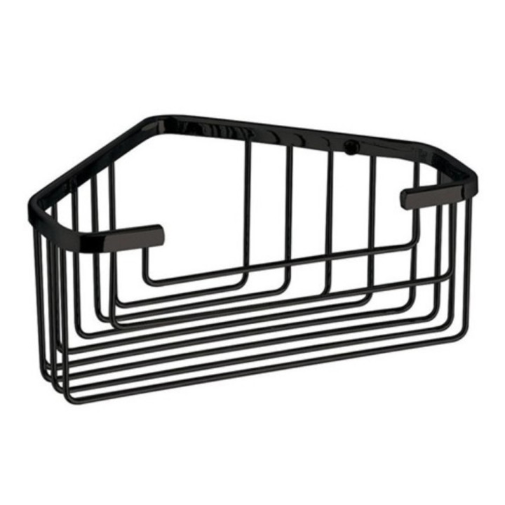 Koszyczek łazienkowy Gedy Hotel, 25x10cm, stal nierdzewna, czarny mat
