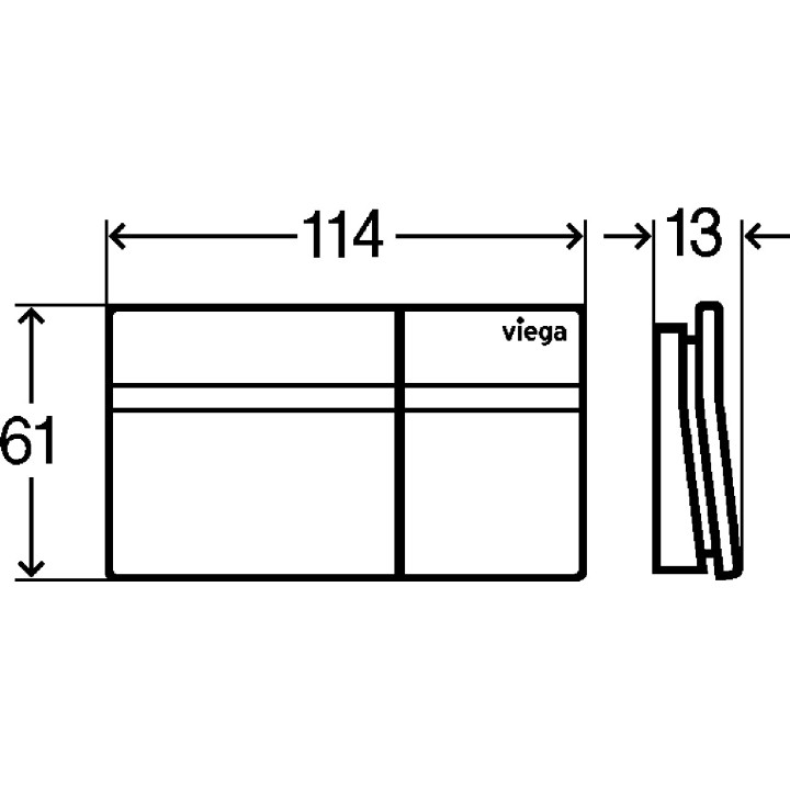 Elektroniczny przycisk spłukujący Viega Visign for More 200, do zdlanego uruchamiania WC Prevista, szkło czarne
