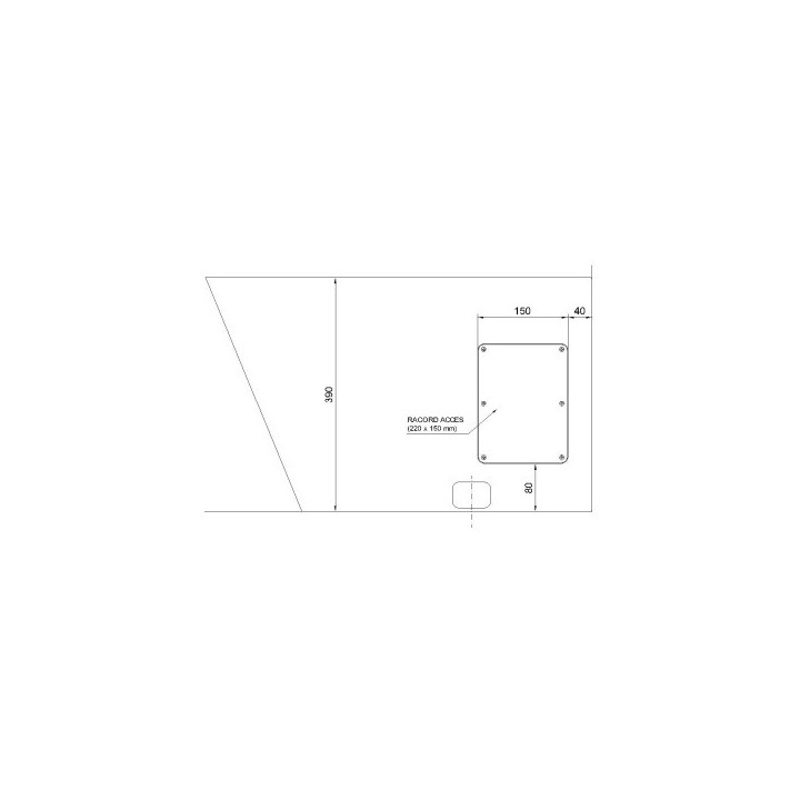Miska stojąca, stalowa z odpływem uniwersalnym, Nofer WC - chrom