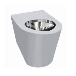 Miska stojąca, stalowa z odpływem uniwersalnym, Nofer WC - satynowa
