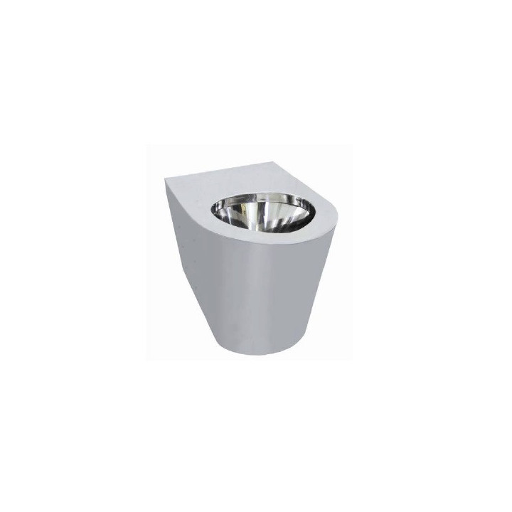 Miska stojąca, stalowa z odpływem uniwersalnym, Nofer WC - satynowa