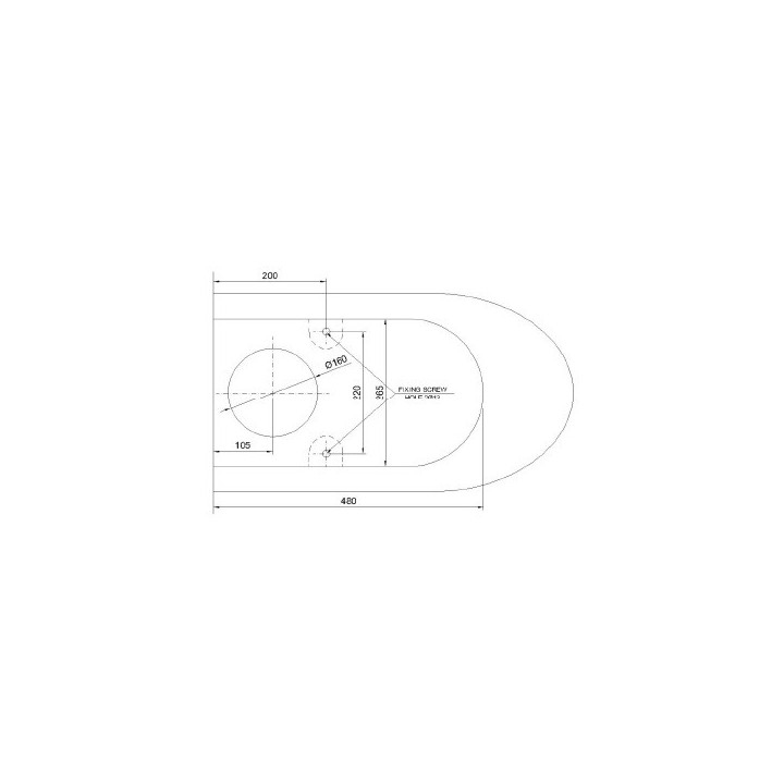 Miska stojąca, stalowa z odpływem uniwersalnym, Nofer WC - satynowa