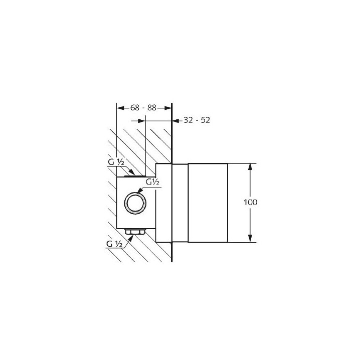 Element podtynkowy Kludi Pure&Easy, dla baterii wannowo-natryskowej