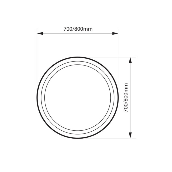 Lustro wiszące Massi LED Lumo, 80cm