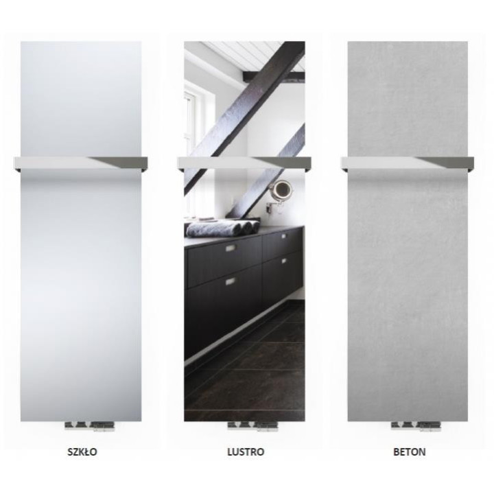 Grzejnik Terma Case 138,5x50 cm, z zestawem zaworowym i głowicą termostatyczną - biały/ kolor- sanitbuy.pl