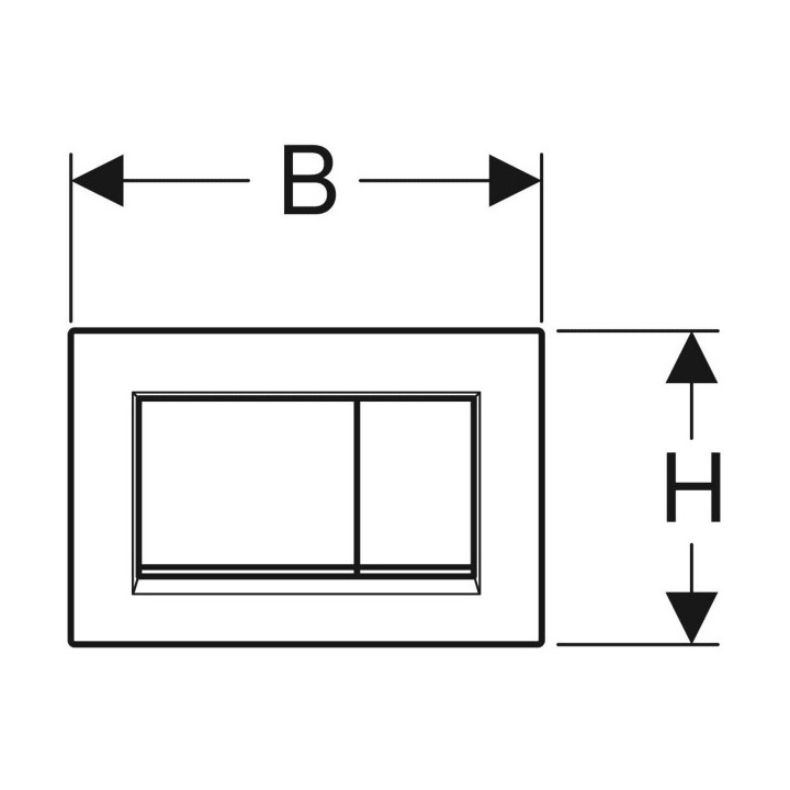 Przycisk uruchamiający Geberit Sigma 30, do spłukiwania dwudzielnego, czarny mat