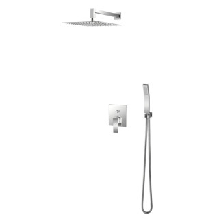 Zestaw natryskowy Vedo Sette, podtynkowy, 2 wyjścia wody, deszczownica kwadratowa 300mm, chrom